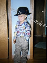 1959 Handsome Young Boy, Dimples Sharp Hat Chicago Kodachrome 35mm Slide - £4.29 GBP