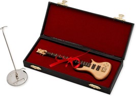 Miniature Electric Guitar Instrument In Natural Wood By Broadway Gift 7 In. - £32.82 GBP