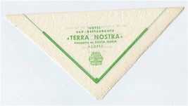 Hotel Bar Restaurante Terra Nostra Napkin Aeroporto de Santa Maria Azores - £19.78 GBP