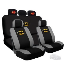 For Kia Batman Seat Covers &amp; Comic POW Headrest Car Truck Seat Covers Set  - £42.13 GBP