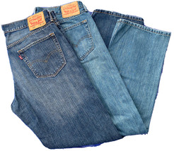 559 Levis Jeans Relaxed Straight Leg Mens 36&quot; x 34&quot; Stretch Demin Pants LOT OF 2 - £43.39 GBP