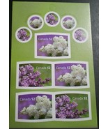 Canada  #2208a - Lilacs (2007) 10 x 52¢ Booklet pane of 10, 5 each (2207... - $8.63 CAD