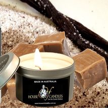 Brown Sugar Vanilla Caramel Eco Soy Wax Scented Tin Candles, Vegan, Hand Poured - £11.94 GBP+