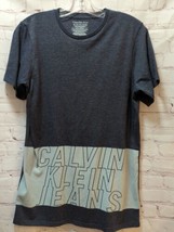 Calvin Klein Jeans Brand  Spellout  Boys XL 18-20 t-shirt heathered blue... - $9.89