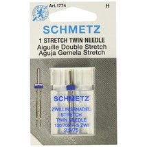 Schmetz 1774 Twin Stretch Machine Needle Size 2.5/75 1ct (2 Pack) - $25.99