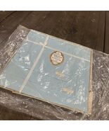 May Company Irish Linen Lt Blue Napkins Tablecloth Set Blue NOS Vtg - $69.36 CAD