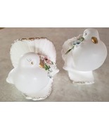 White Doves Figurines Floral Gilded Pair Made Norcrest Japan Porcelain V... - £18.52 GBP