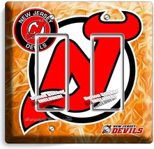 New Jersey Devils Hockey Team Njd 2 Gfi Light Switch Wall Plate Sport Room Decor - £12.78 GBP