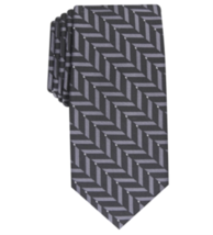 Alfani Men&#39;s Devon Geo Silk Professional Neck Tie Black Size Regular - £11.75 GBP