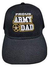 Proud Army Dad Baseball Cap Black U.S. Army Star Hat Father - £10.38 GBP