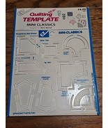 Vintage EZ Quilting Template Mini Classics #9301 1991 By Marti Michell NIP - $281.30 MXN