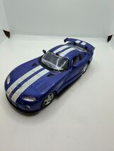 Kinsmart Dodge Viper RT/10 1:36 Diecast Blue White Stripes Loose Display - $16.82
