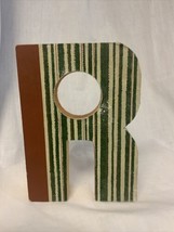 Decorative Wooden  &amp; Vintage Book Cover Letter ‘R’ 7”x5” - £5.93 GBP