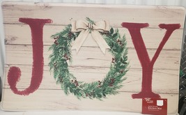 ANTI-FATIGUE Non Slip Pvc Kitchen Floor Mat (18&quot;x30&quot;) Christmas, Joy Wreath, Ww - £19.94 GBP