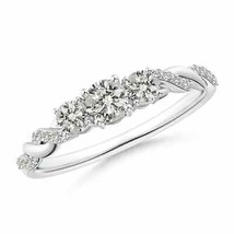ANGARA Classic Diamond Braided Three Stone Engagement Ring for Women in 14K Gold - £1,082.58 GBP