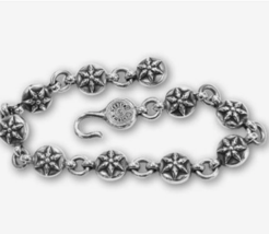 Chrome Off White Silver Cross/Hearts/Star Chain Bracelet Trapstar G mm6 Bangle M - £14.78 GBP+