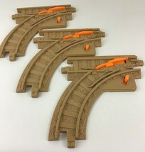 Fisher Price Geotrax Train Set Replacement Parts Brown Track 3pc Lot Railway G25 - $14.80