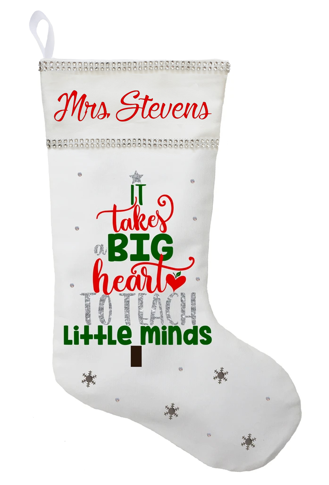 Teacher Christmas Stocking, Custom Teacher Stocking, Teacher Christmas Present