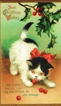 Meowy Christmas - Cat Fridge Magnet #40 - £14.34 GBP