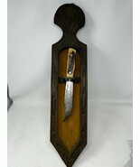 Vintage Tuf-Stag Ultra Honed Hunting Knife W/ Wooden Display - $101.74 CAD