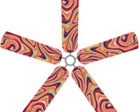 Ceiling Fan Blade Covers With Swirling Rainbow Fan Blade Designs. - $39.97