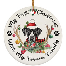 My First Christmas Great Dane Dog With Deer Anlters Ornament Gift Decor ... - £12.19 GBP