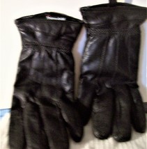 Thinsulate Insulation 40 Gram Black Genuine Leather Gloves Size S/M Small PREOWN - £3.13 GBP