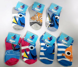 NEW Disney Pixar Finding Dory Unisex Kids&#39; Socks Set (7 Pairs) Sock Size: 4-6 - £11.07 GBP