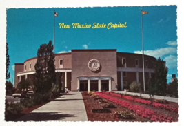 New Mexico State Capital Building Flags Santa Fe NM UNP Postcard c1970s 4x6 - £3.73 GBP