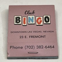 Vintage Matchbook Cover  Club Bingo   Las Vegas, Nevada  gmg - $17.35 CAD