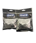 2 Oral-B Charcoal Mint Dental Floss Picks 75ct (150 Total) Discontinued - $1,084.93 MXN