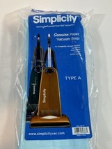 Simplicity Type A Paper Vacuum Bags for Upright Models Genuine Pack Of 12 - $17.99