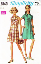 Vintage 1969 Misses&#39; DRESS Pattern 8140-s Size 14 UNCUT - £9.48 GBP