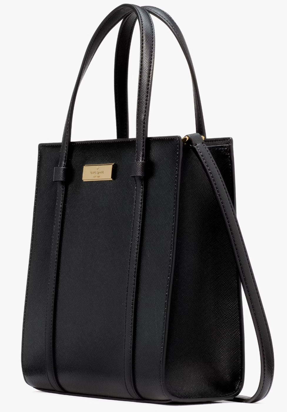 Kate Spade Kenzie Small Tote Bag KK037 Black Saffiano Purse NWT $329 Retail FS