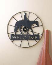 COWBOY WELCOME WHEEL SIGN - $46.00