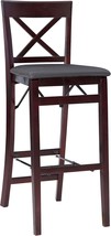 Brown Folding Bar Stool By Linon Triena. - $100.92