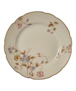 Antique Haviland CFH GDM FRANCE Salad 7.5&quot; Plate Blue Pink Roses Flowers - £23.58 GBP