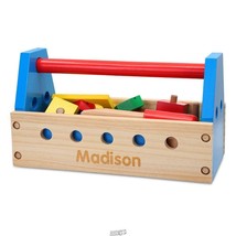 The Child&#39;s Own Wooden Take Along Toolbox Personalized with PRI - £18.92 GBP