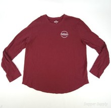 Holister California Shirt Men&#39;s Large Dark Red Long Sleeve  - £8.52 GBP