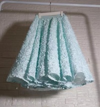 Light BLUE Tulle Skirts High Waisted Puffy Tutu Skirt Princess Outfit Plus Size image 8