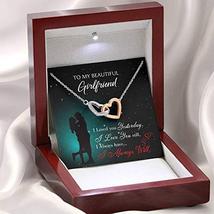 Girlfriend Necklace Message Card I Love You Forever Inseparable Love Pendant Sur - £51.39 GBP