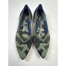 Rothy&#39;s Olive Green Camo Knit The Point Recycled Material Ballet Flats S... - $49.95