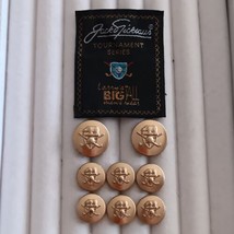 Jack Nicklaus Gold Blazer Buttons 8 2-Large, 6 Smaller Waterbury Golf - £14.92 GBP