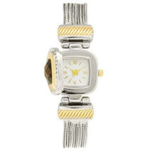 Charter Club Womens Flip Cover Two-Tone Bracelet Watch 25mm - $24.00