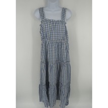 Max Studio Women&#39;s Smocked Tiered Maxi Dress Large Blue White NWT $138 - £37.93 GBP