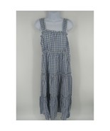 Max Studio Women&#39;s Smocked Tiered Maxi Dress Large Blue White NWT $138 - £37.36 GBP