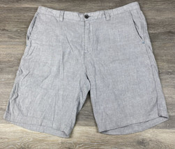 Tommy Bahama Men&#39;s Linen/Cotton Chino Shorts Men’s 36 Gray Stripe - £20.29 GBP