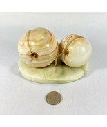 Unusual Alabaster Pair of Peaches On Platform Fruit Paperweight Art Scul... - £6.73 GBP