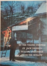 1960 Print Ad Jack Daniel's Holiday Greetings from Hollow Christmas Decorating - $19.51