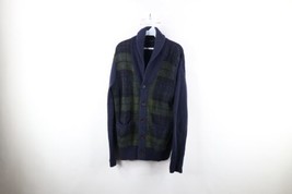 Banana Republic Mens L Distressed Heavyweight Wool Blend Knit Cardigan Sweater - £35.16 GBP